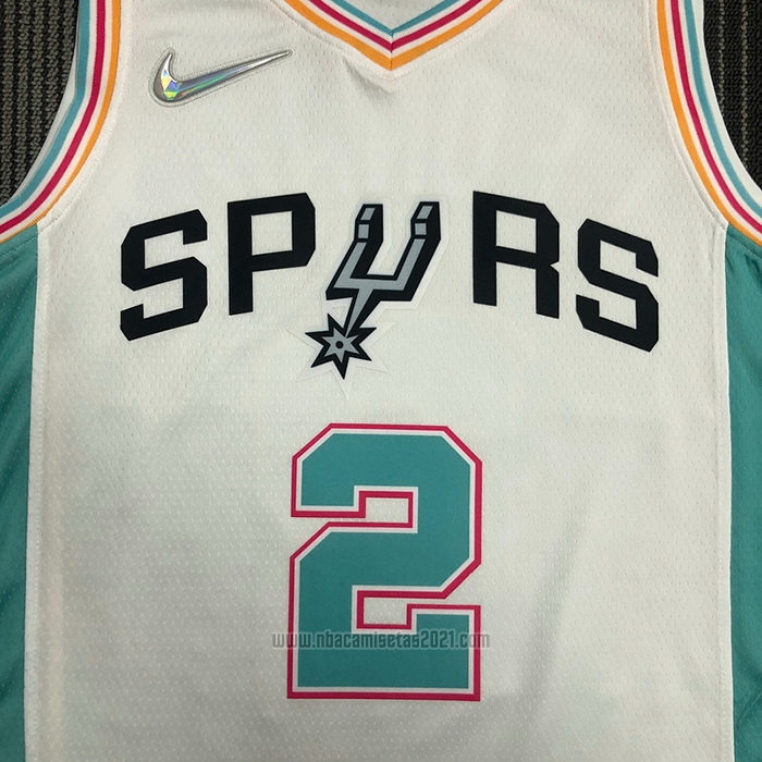 Camiseta San Antonio Spurs Kawhi Leonard #2 Ciudad 2021-22 Blanco